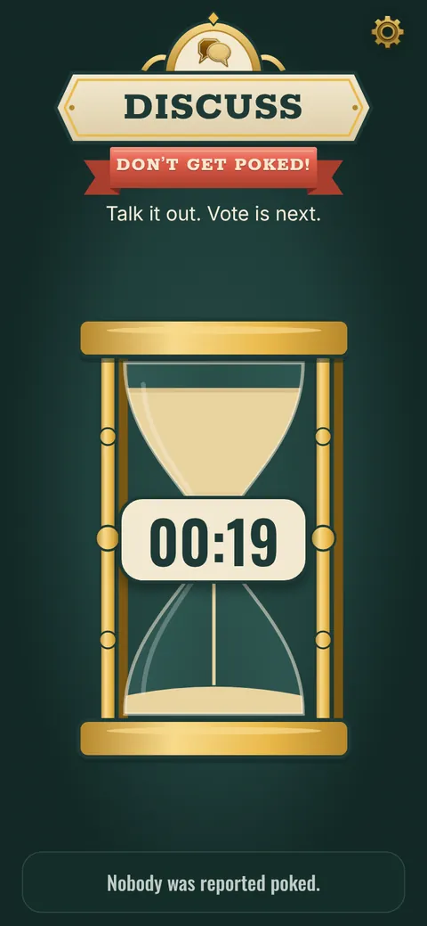 The discussion timer during a meeting